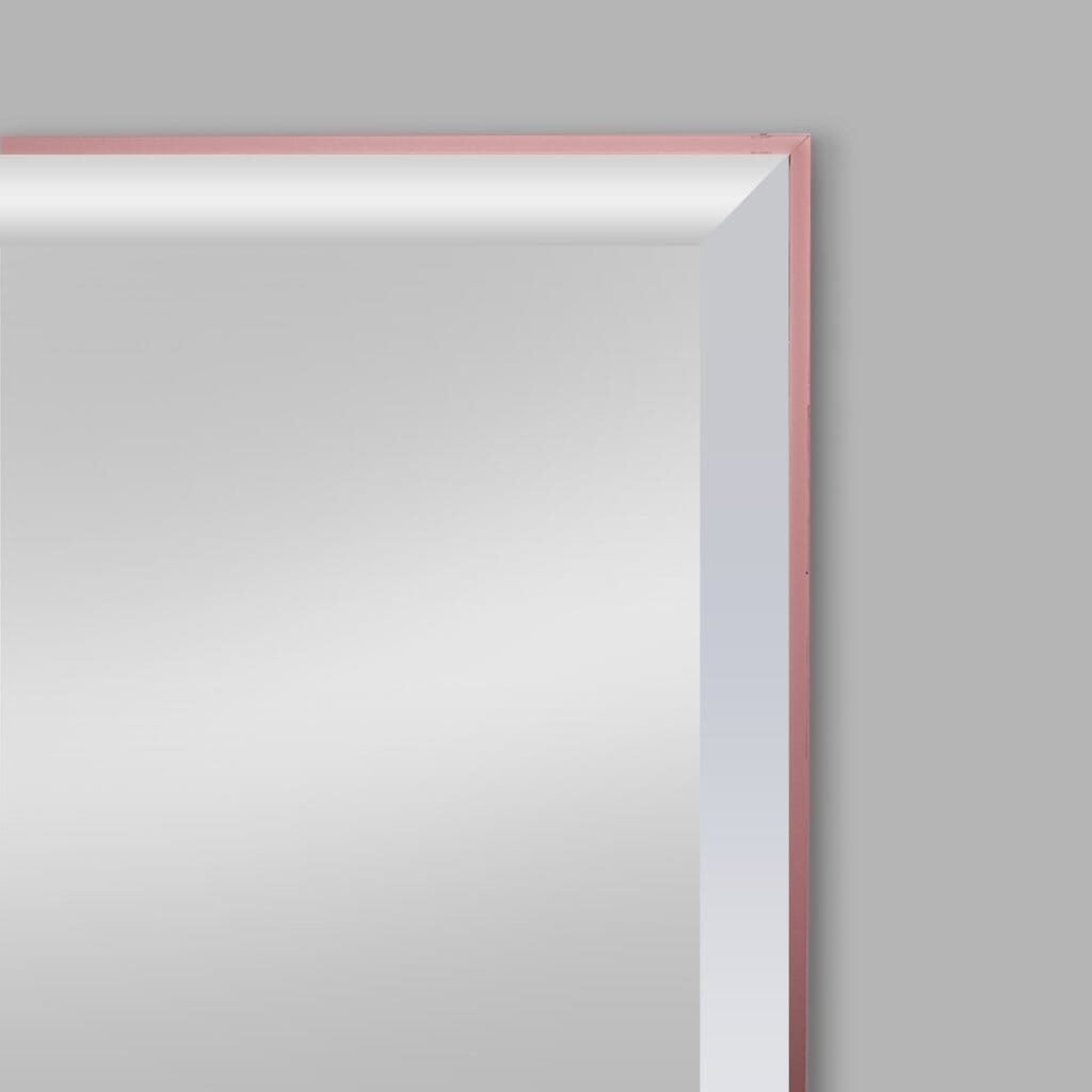 Slater Rose Gold Aluminium Rectangle Mirror - 434 x 1549mm Mirror Leather Gallery