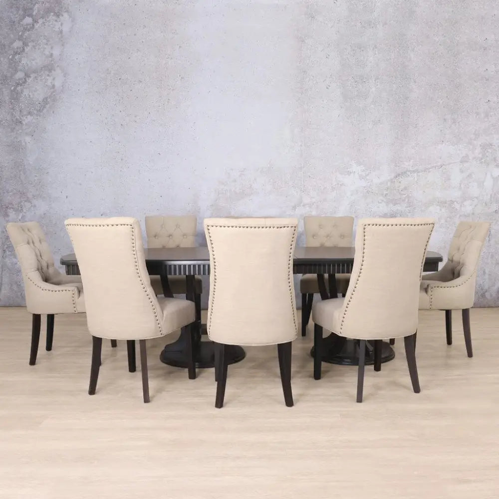 Sorrento & Duchess 8 Seater Dining Set - Chocolate Oak - Dining room set