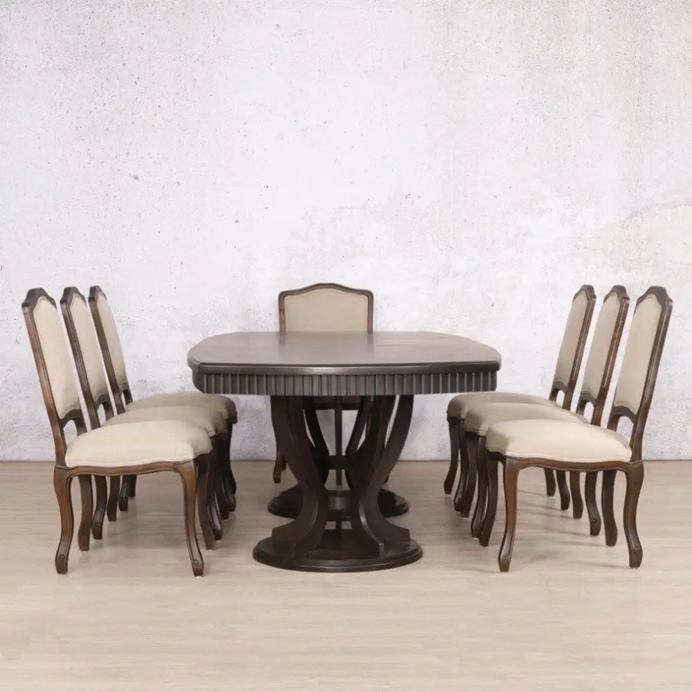 Sorrento & Duke 8 Seater Dining Set - Chocolate Oak - Dining room set