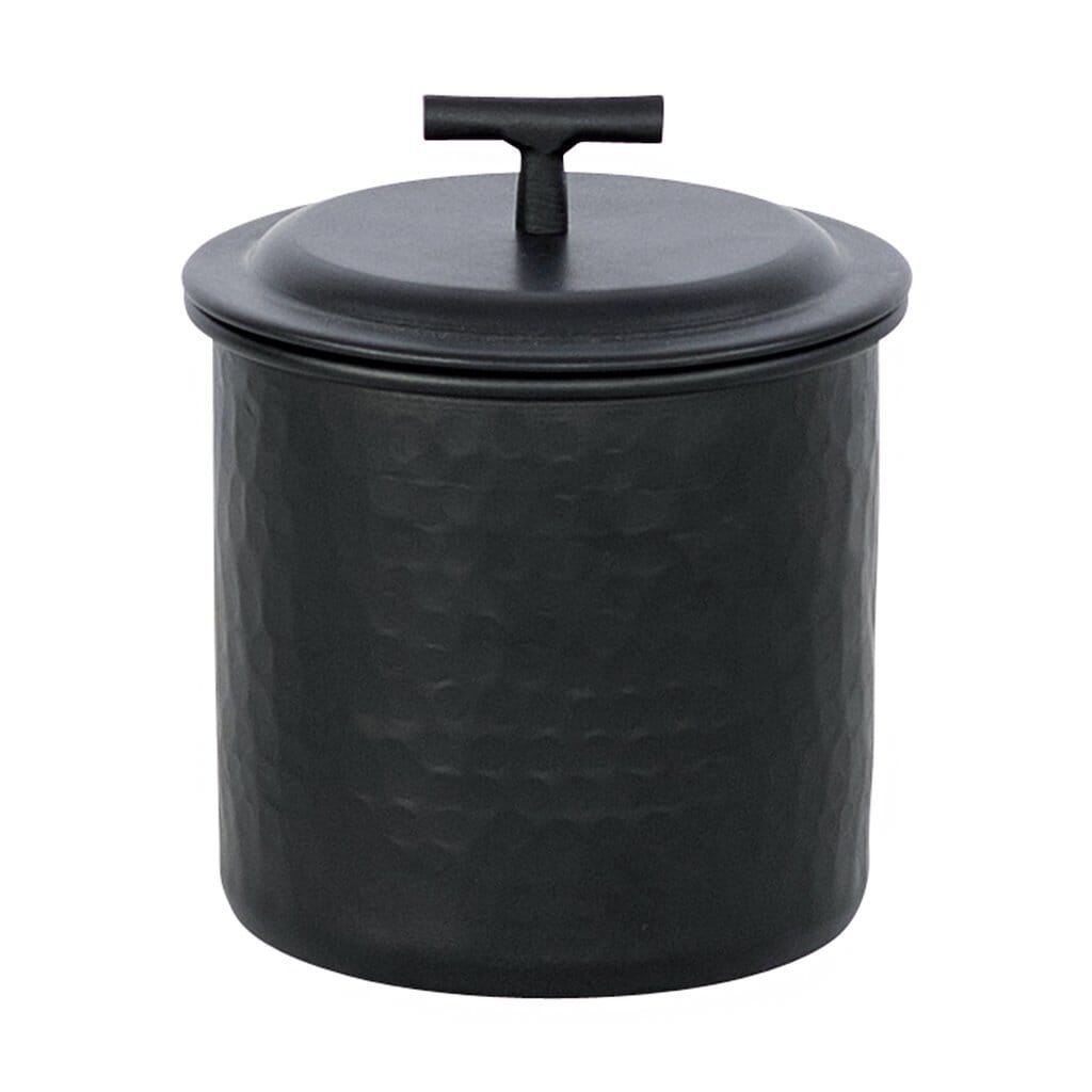 Spier Hammered Ice Bucket Decor Leather Gallery 16 x 16cm Black
