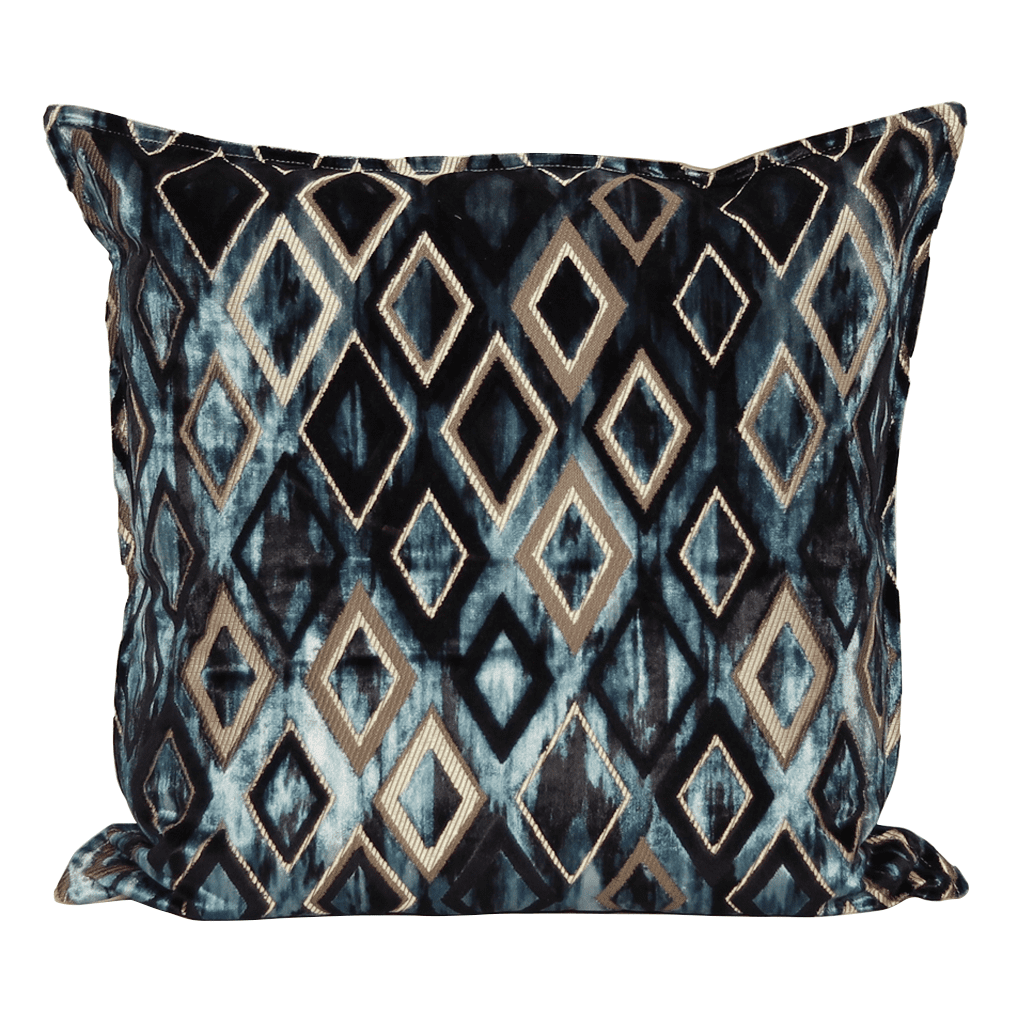 Standing Cobalt Cushion Cushion Leather Gallery Black 60 x 60