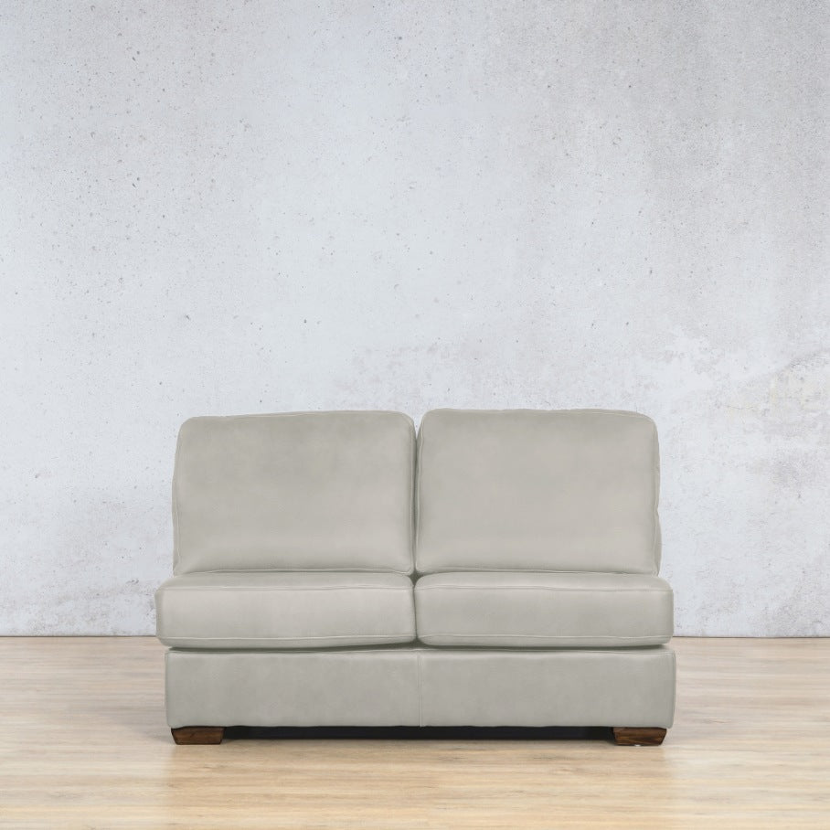 Stanford Leather Armless 2 Seater Leather Sofa Leather Gallery Manatee Beige