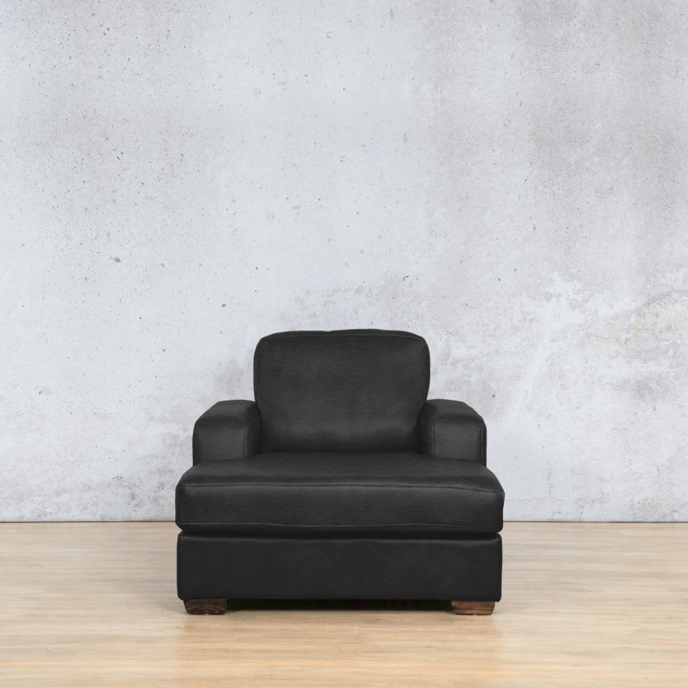 Stanford Leather Chaise - 2 Arms