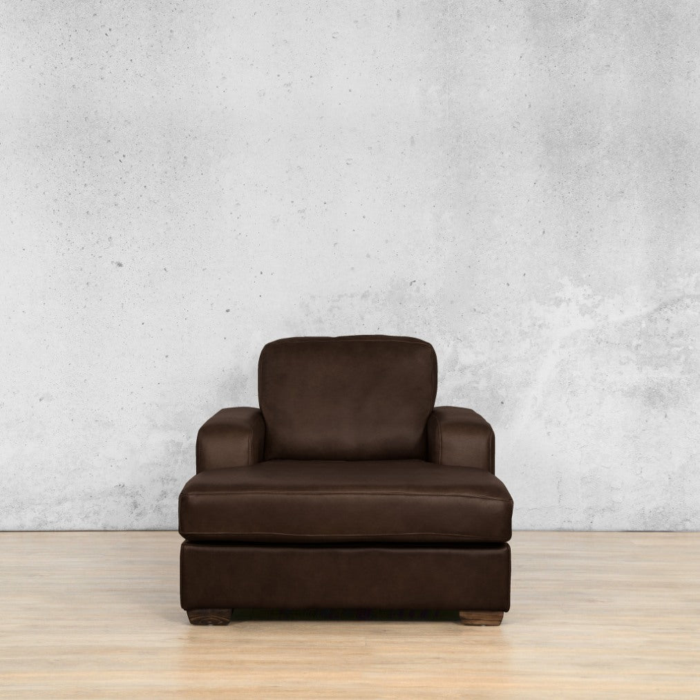 Stanford Leather Chaise - 2 Arms