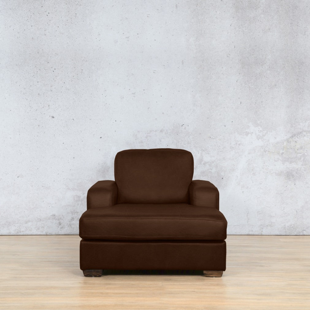 Stanford Leather Chaise - 2 Arms