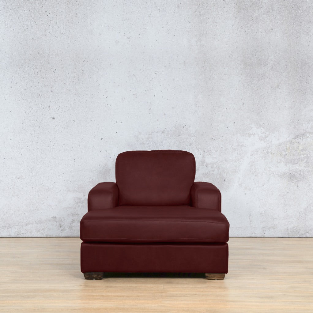 Stanford Leather Chaise - 2 Arms