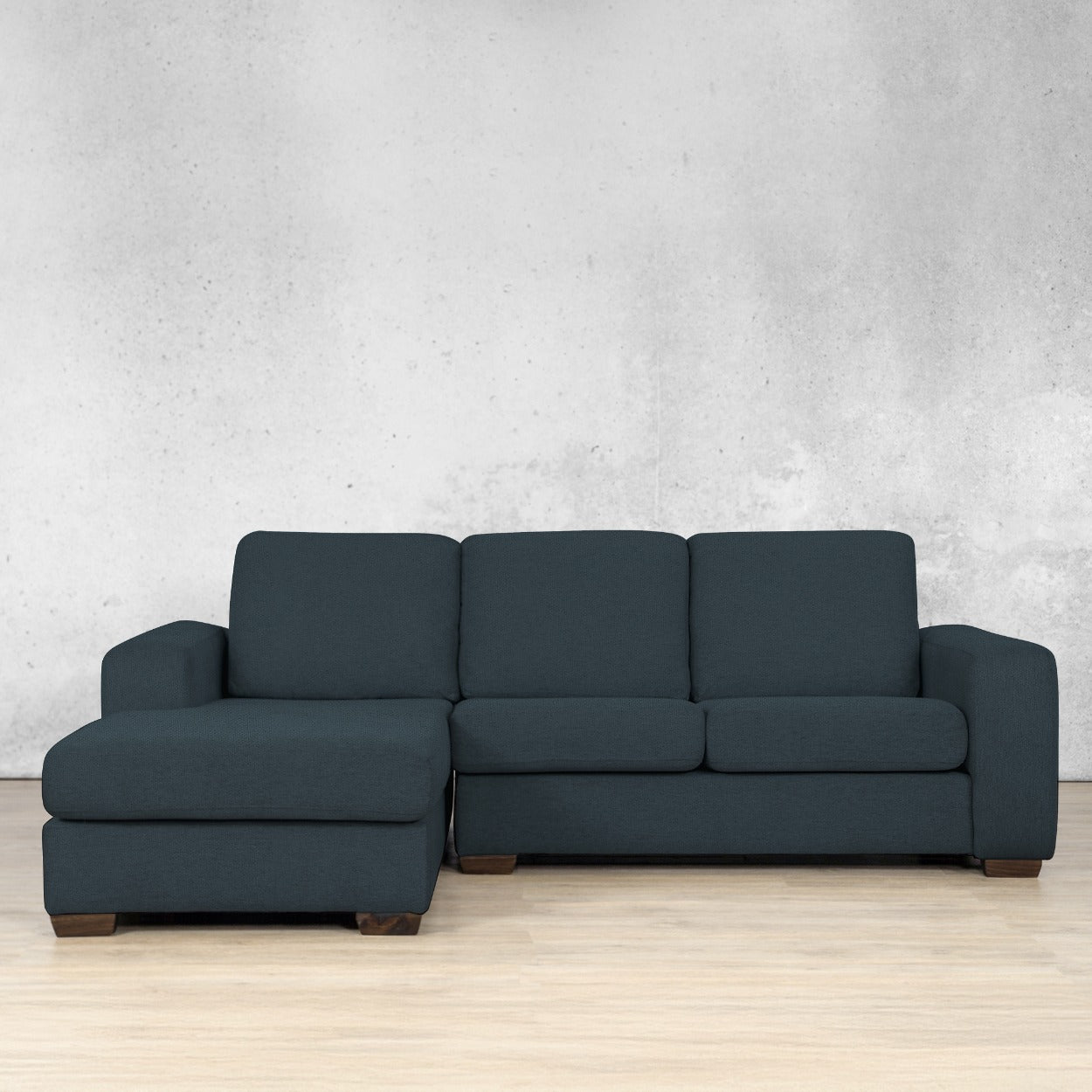 stanford Fabric chaise sectional lhf air force blue