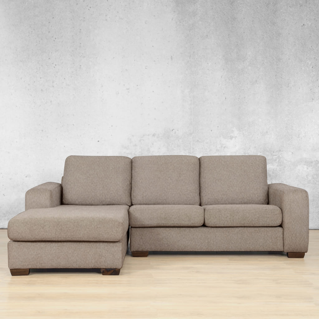 Stanford Fabric Sofa Chaise - LHF Fabric Sofa Leather Gallery Kenya Sand