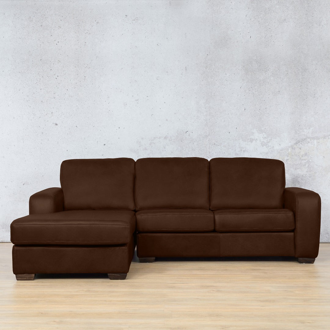 Stanford Leather Sofa Chaise - LHF Leather Sofa Leather Gallery Royal Cognac