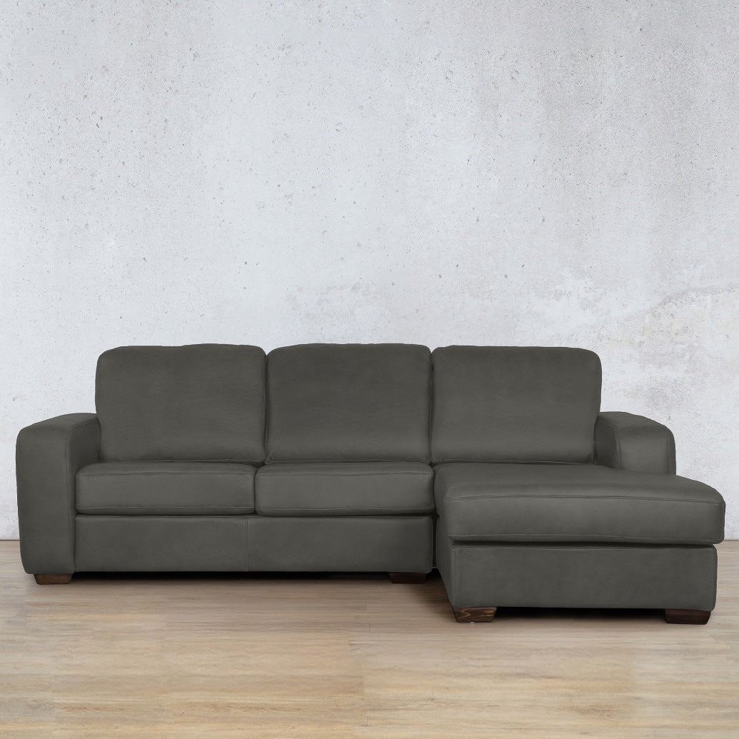 stanford Leather chaise sectional rhf leather sofa czar anthracite