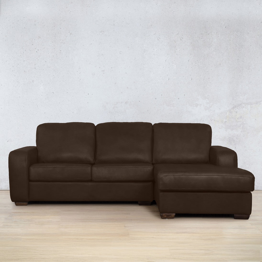 stanford Leather chaise sectional rhf leather sofa czar ox blood