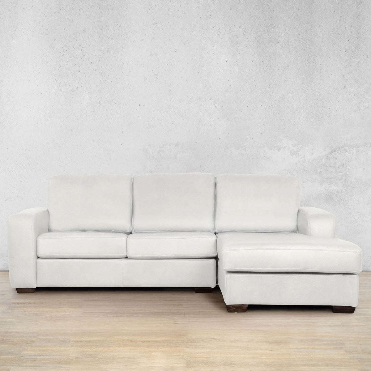 Stanford Leather Sofa Chaise - RHF Leather Sofa Leather Gallery Urban White