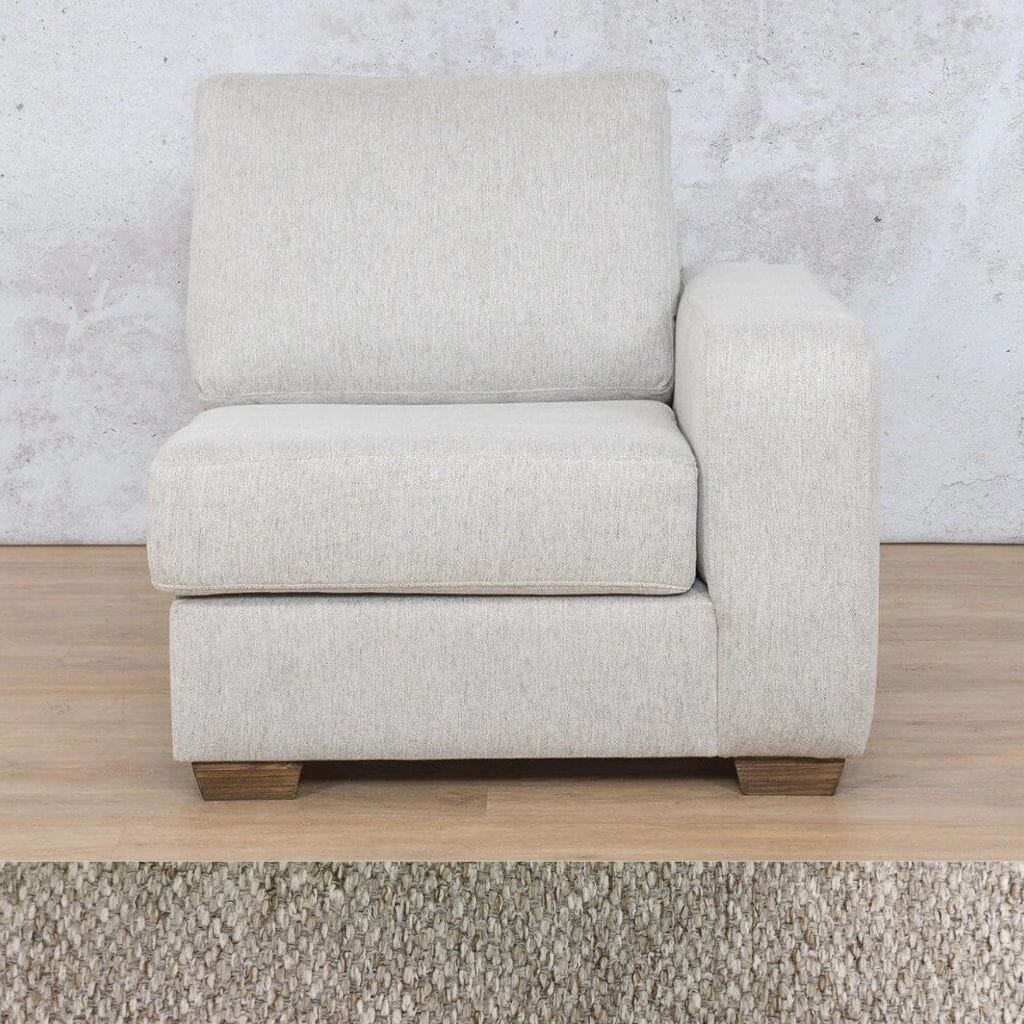 Stanford Fabric 1 Seater RHF Fabric Corner Sofa Leather Gallery Kenya Sand