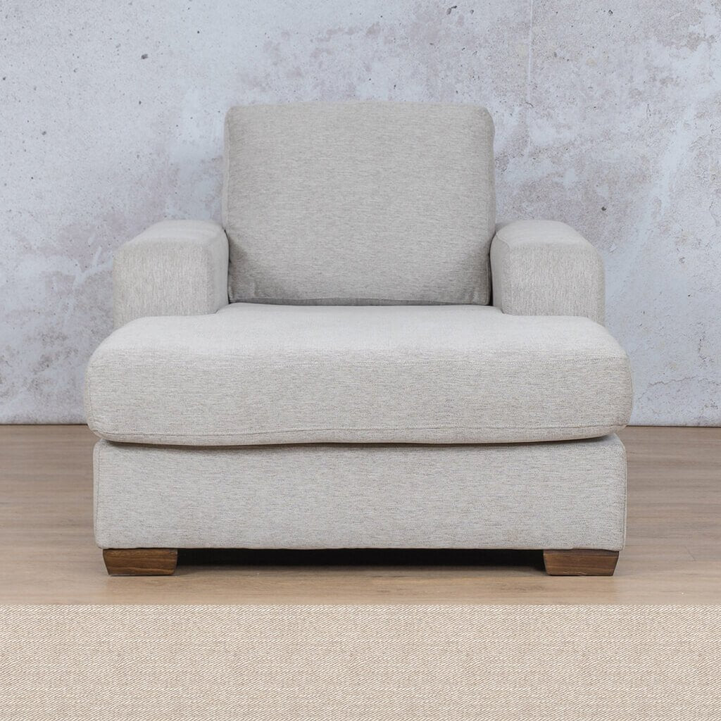 Stanford Fabric 2 Arm Chaise Leather Gallery Oyster