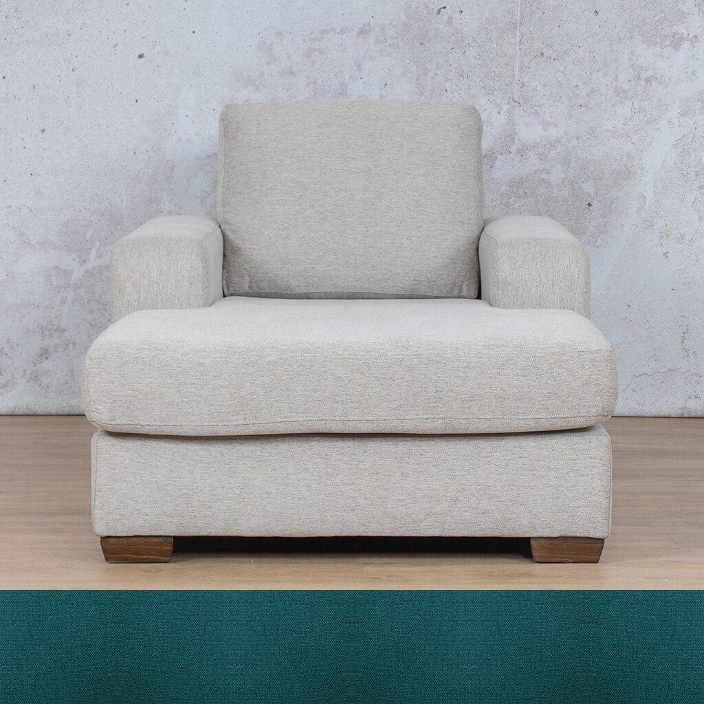 Stanford Fabric 2 Arm Chaise Leather Gallery Turquoise