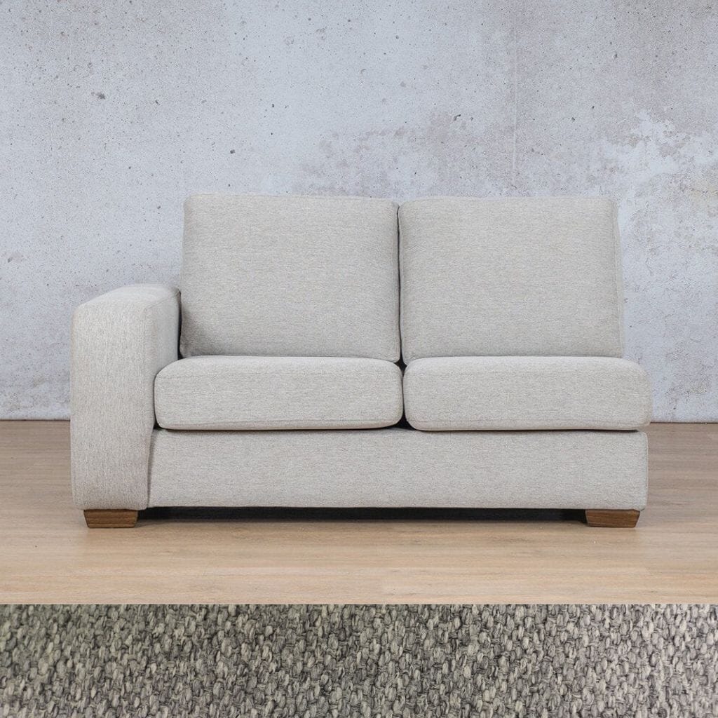 Stanford Fabric 2 Seater LHF Fabric Sofa Leather Gallery Kenya Grey