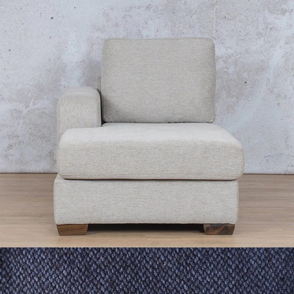 Stanford Fabric Chaise LHF Fabric Corner Sofa Leather Gallery Kenya Navy Blue