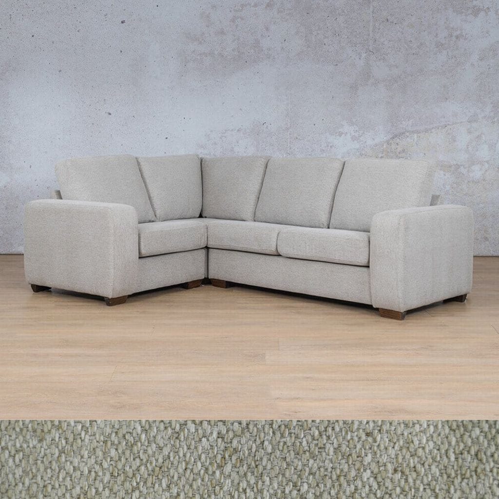 Stanford Fabric L-Sectional 4 Seater - LHF Fabric Sectional Leather Gallery Kenya Beige