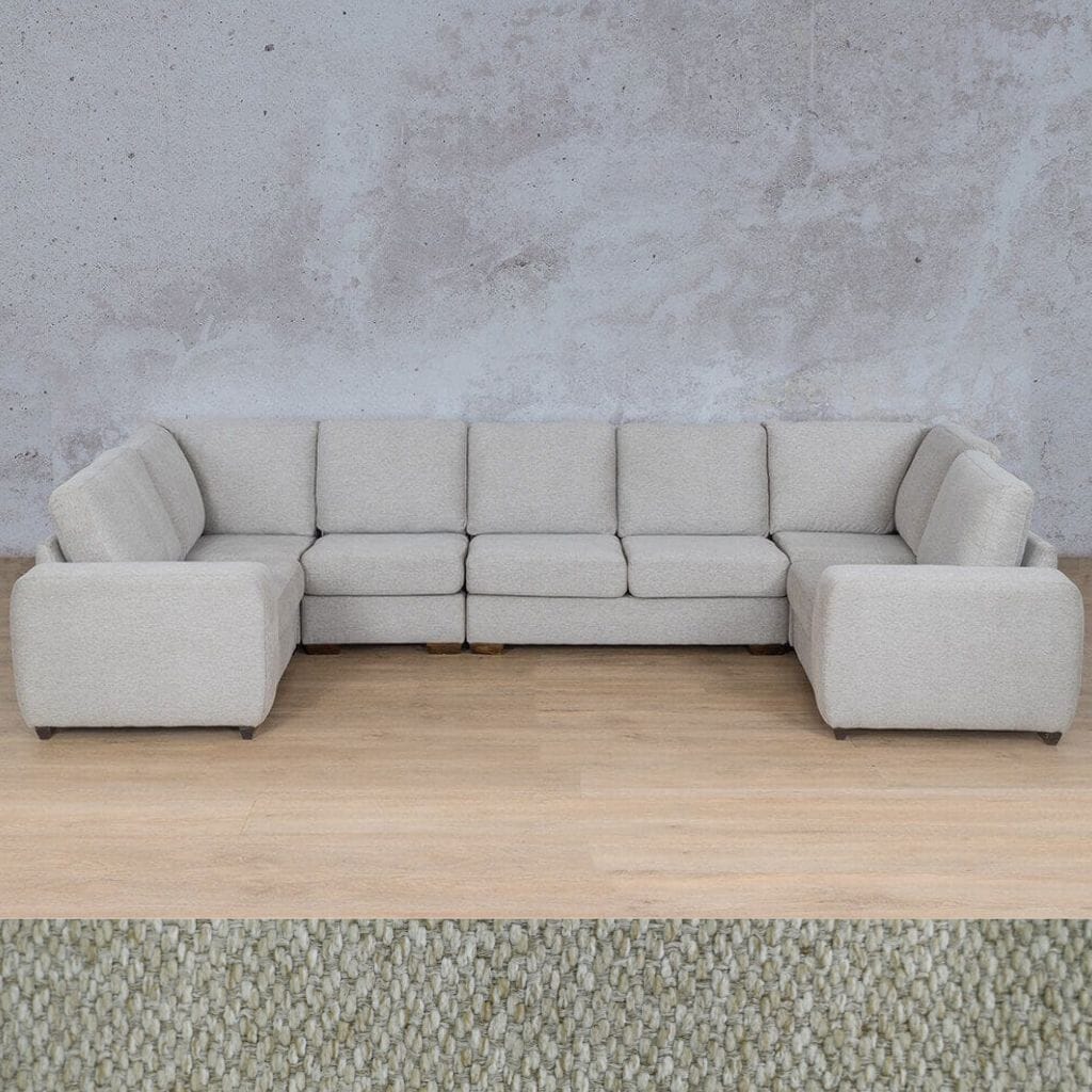 Stanford Fabric Modular U-Sofa Fabric Sofa Leather Gallery Kenya Beige