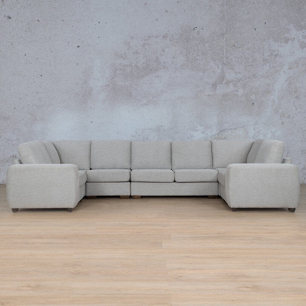 Stanford Fabric Modular U-Sofa Fabric Sofa Leather Gallery Pebble