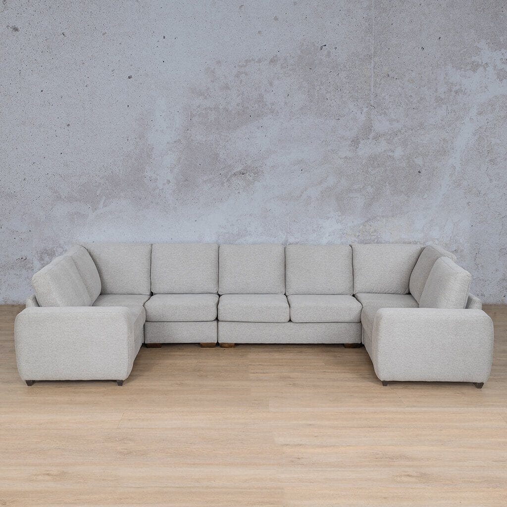 Stanford Fabric Modular U-Sofa Fabric Sofa Leather Gallery Pebble