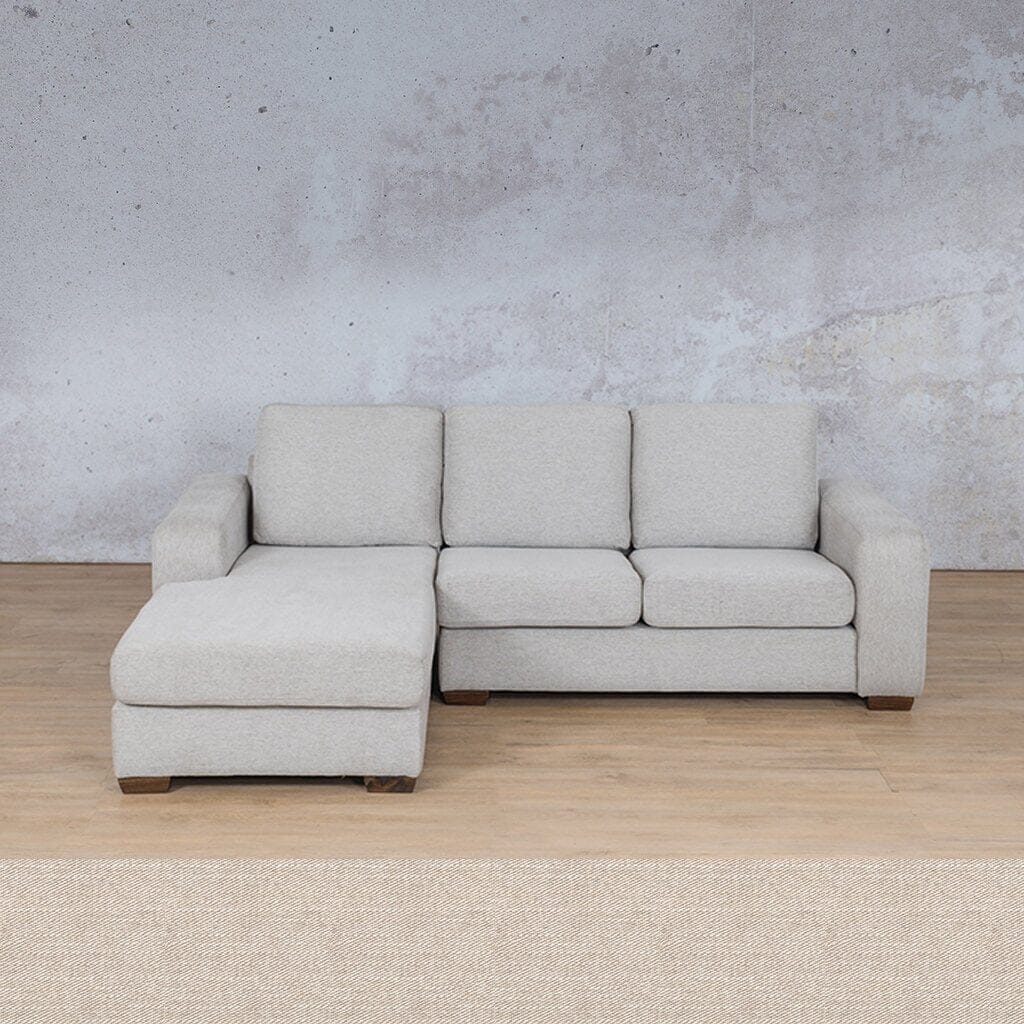 Stanford Fabric Sofa Chaise - LHF Fabric Sofa Leather Gallery Oyster