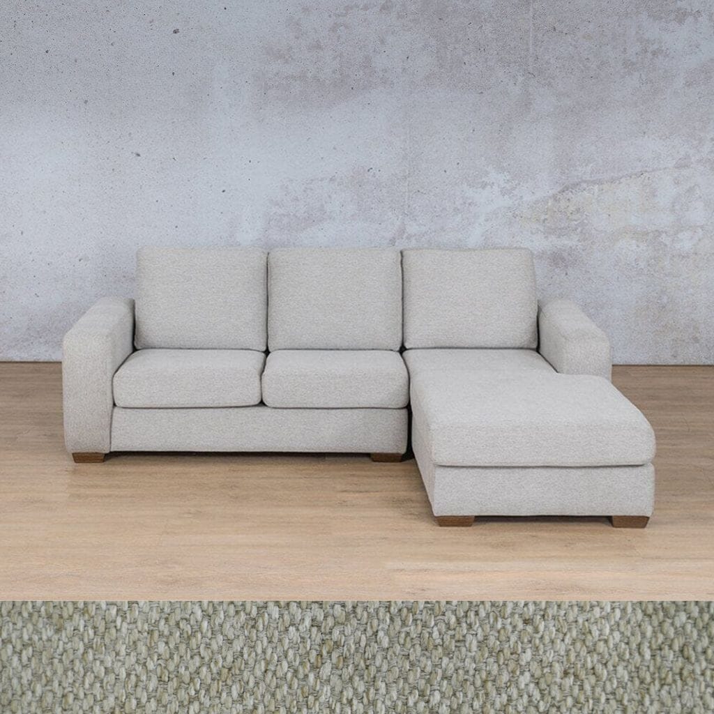 Stanford Fabric Sofa Chaise - RHF Fabric Sofa Leather Gallery Kenya Beige