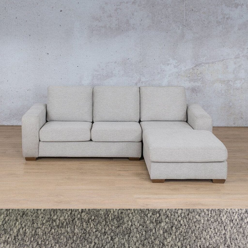 Stanford Fabric Sofa Chaise - RHF Fabric Sofa Leather Gallery Kenya Grey