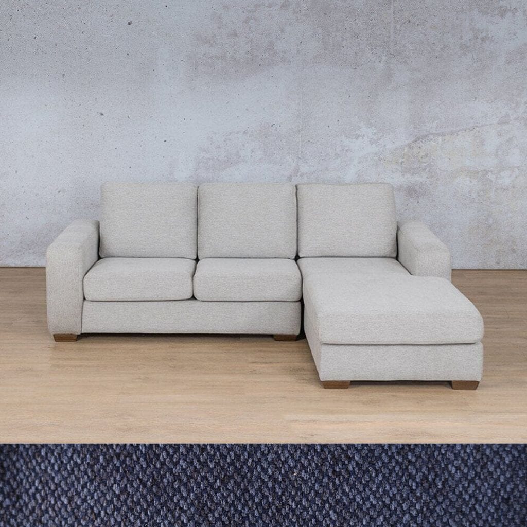 Stanford Fabric Sofa Chaise - RHF Fabric Sofa Leather Gallery Kenya Navy Blue