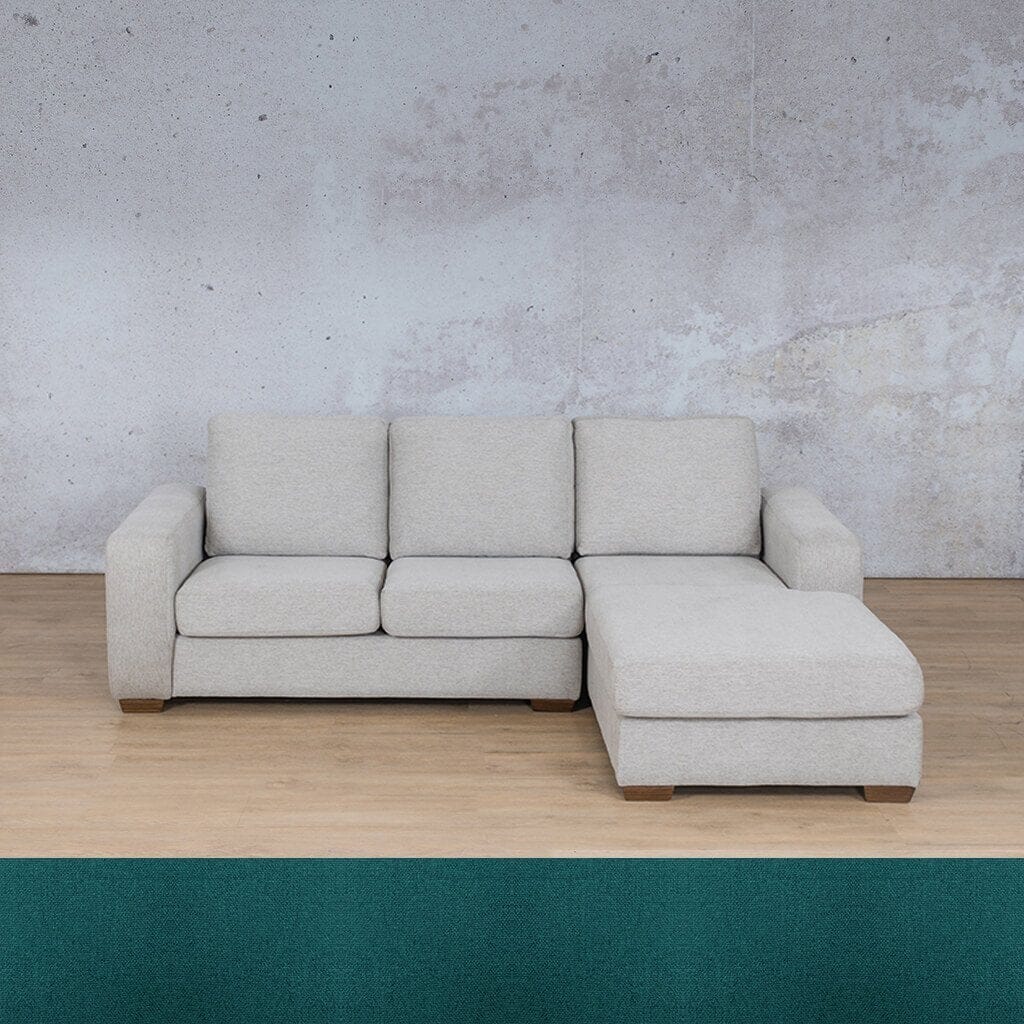 Stanford Fabric Sofa Chaise - RHF Fabric Sofa Leather Gallery Turquoise
