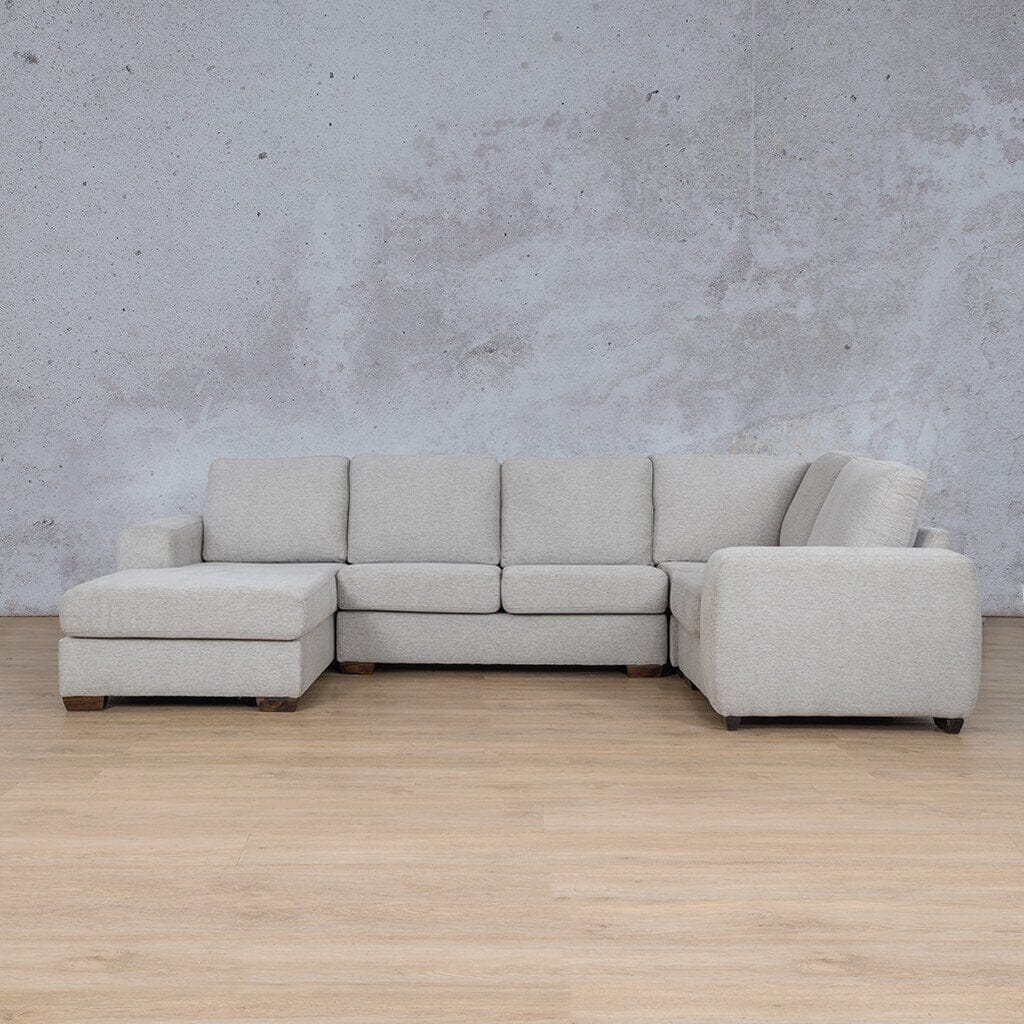 Stanford Fabric U-Sofa Chaise - LHF Fabric Sofa Leather Gallery