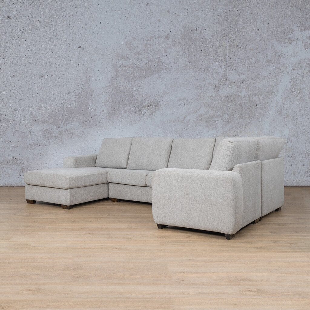 Stanford Fabric U-Sofa Chaise - LHF Fabric Sofa Leather Gallery