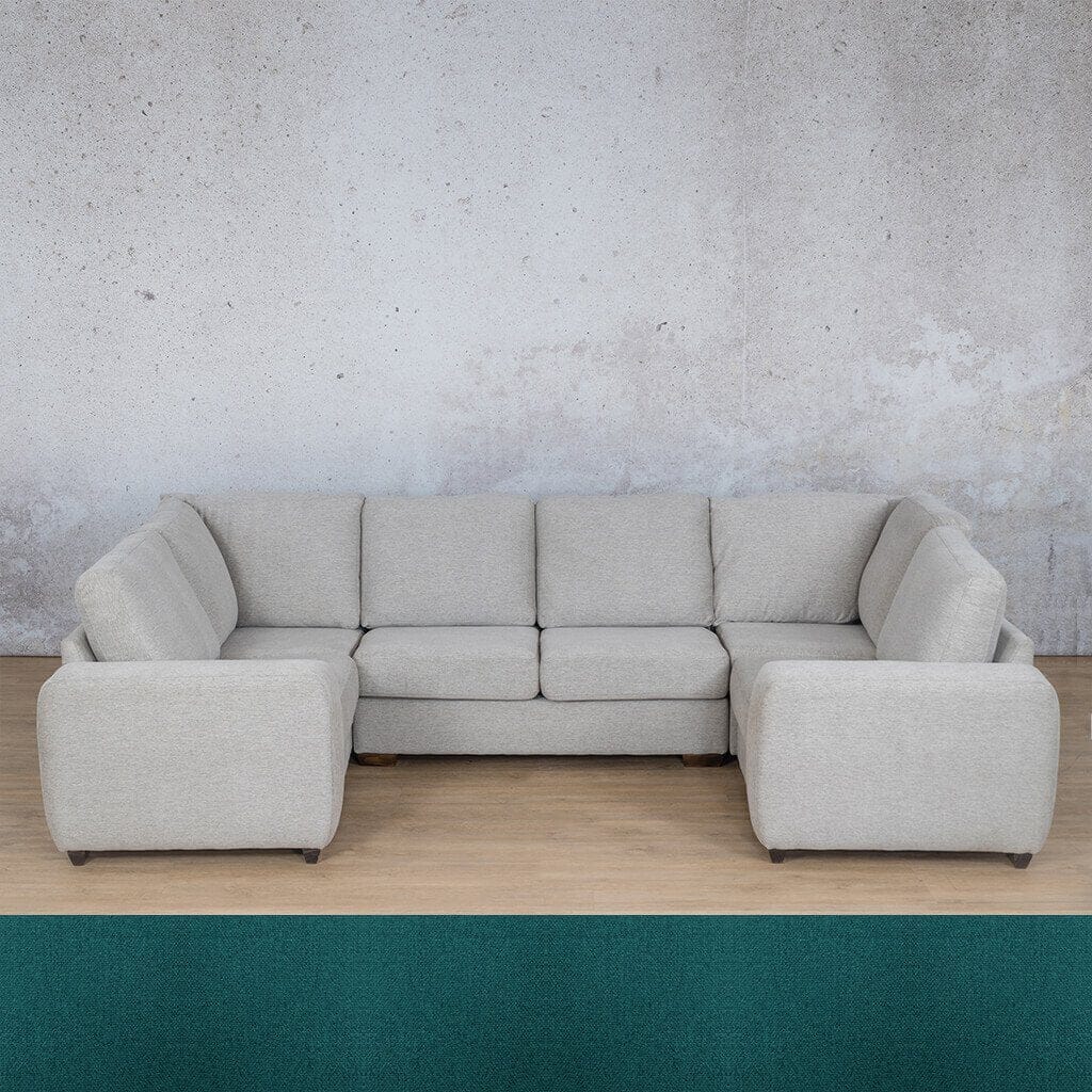 Stanford Fabric U-Sofa Fabric Sofa Leather Gallery Turquoise