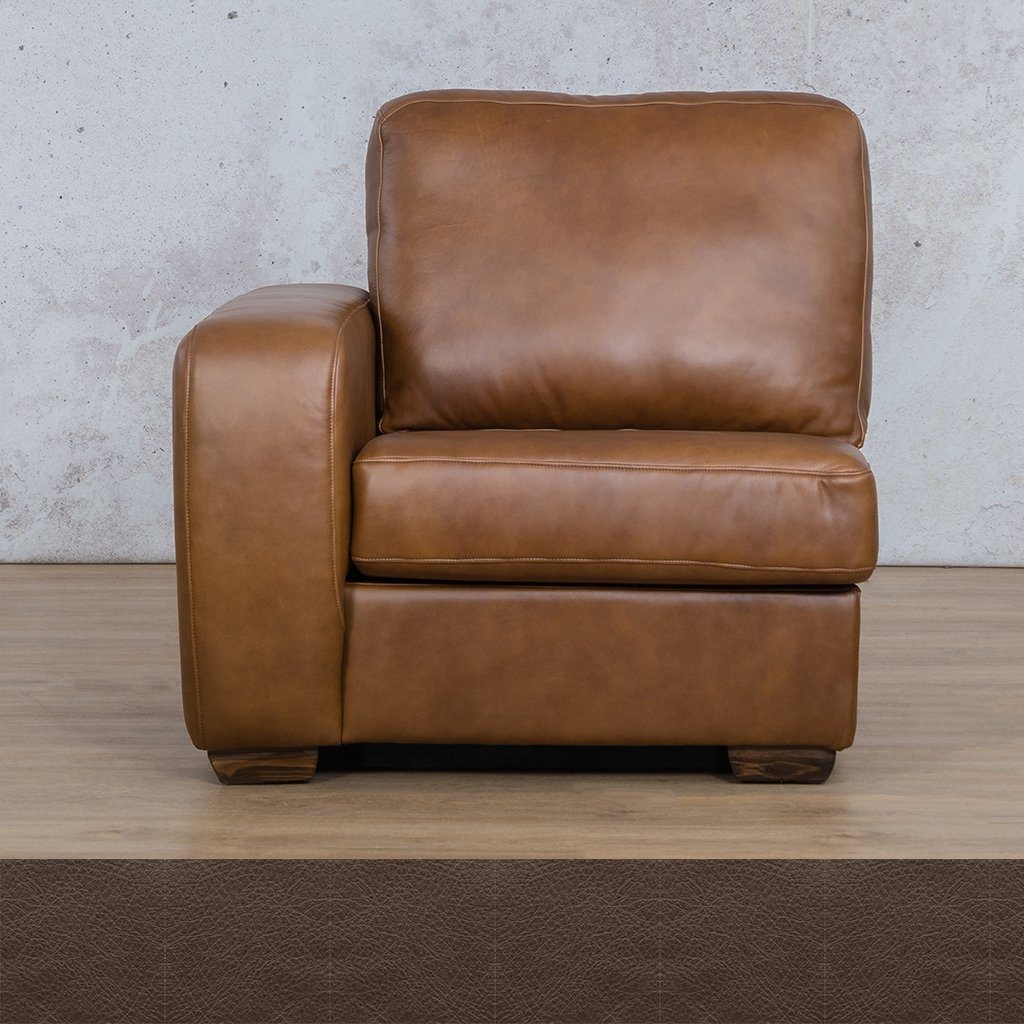 Stanford Leather 1 Seater Right Arm Leather Sofa Leather Gallery Country Ox Blood WAREHOUSE COLLECTION - PINETOWN OR NORTHRIDING Full Foam