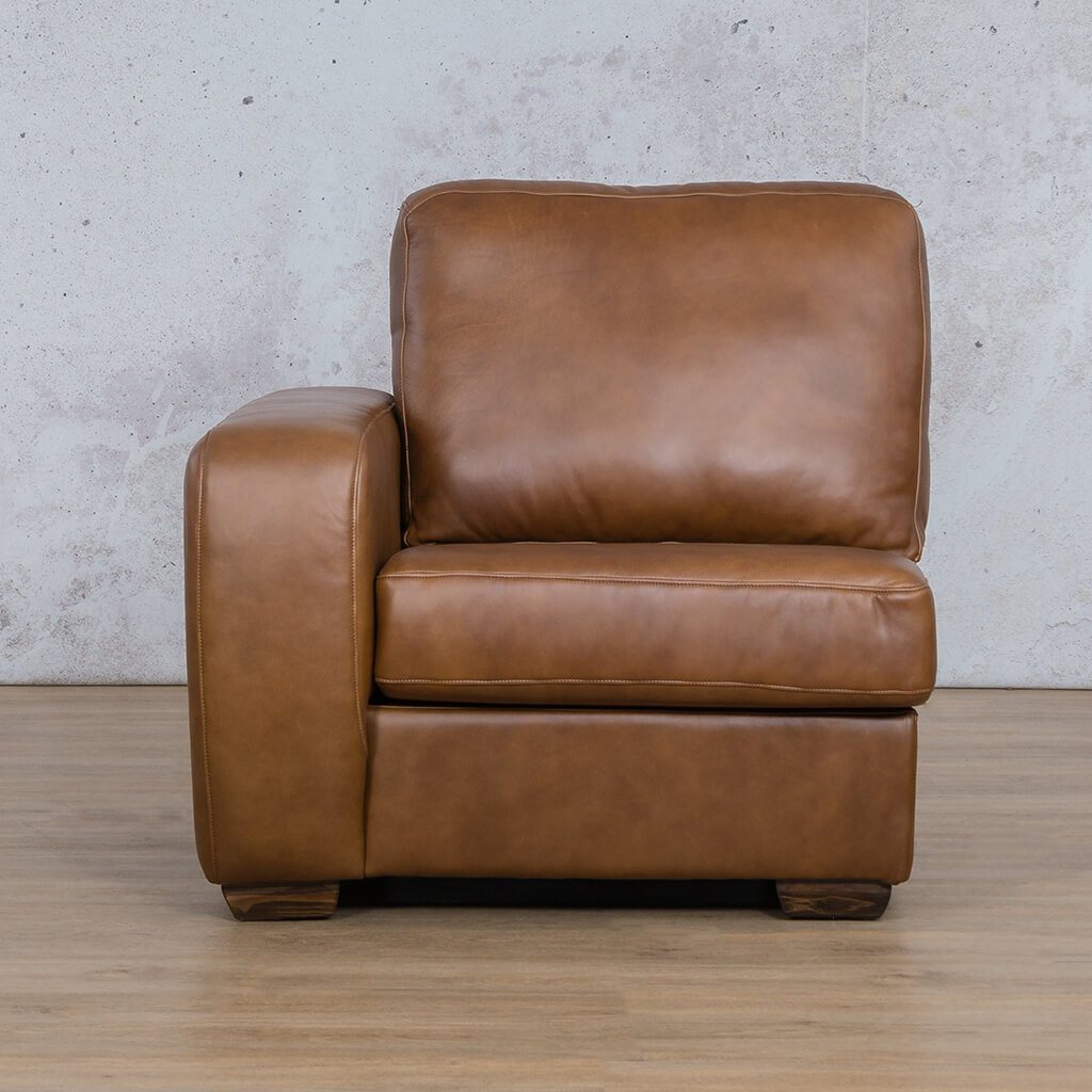 Stanford Leather 1 Seater Right Arm Leather Sofa Leather Gallery Czar Pecan-S WAREHOUSE COLLECTION - PINETOWN OR NORTHRIDING Full Foam