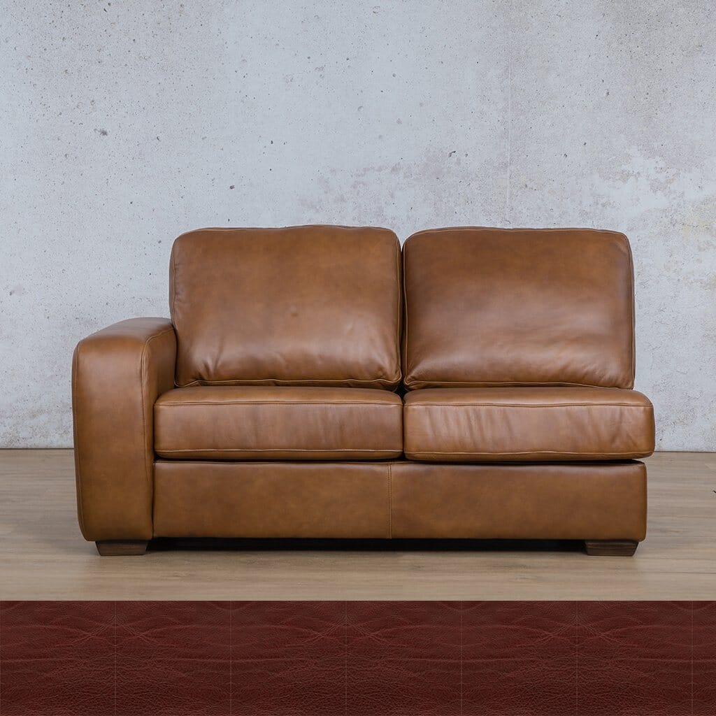 Stanford Leather 2 Seater LHF Leather Sofa Leather Gallery Czar Ruby Full Foam