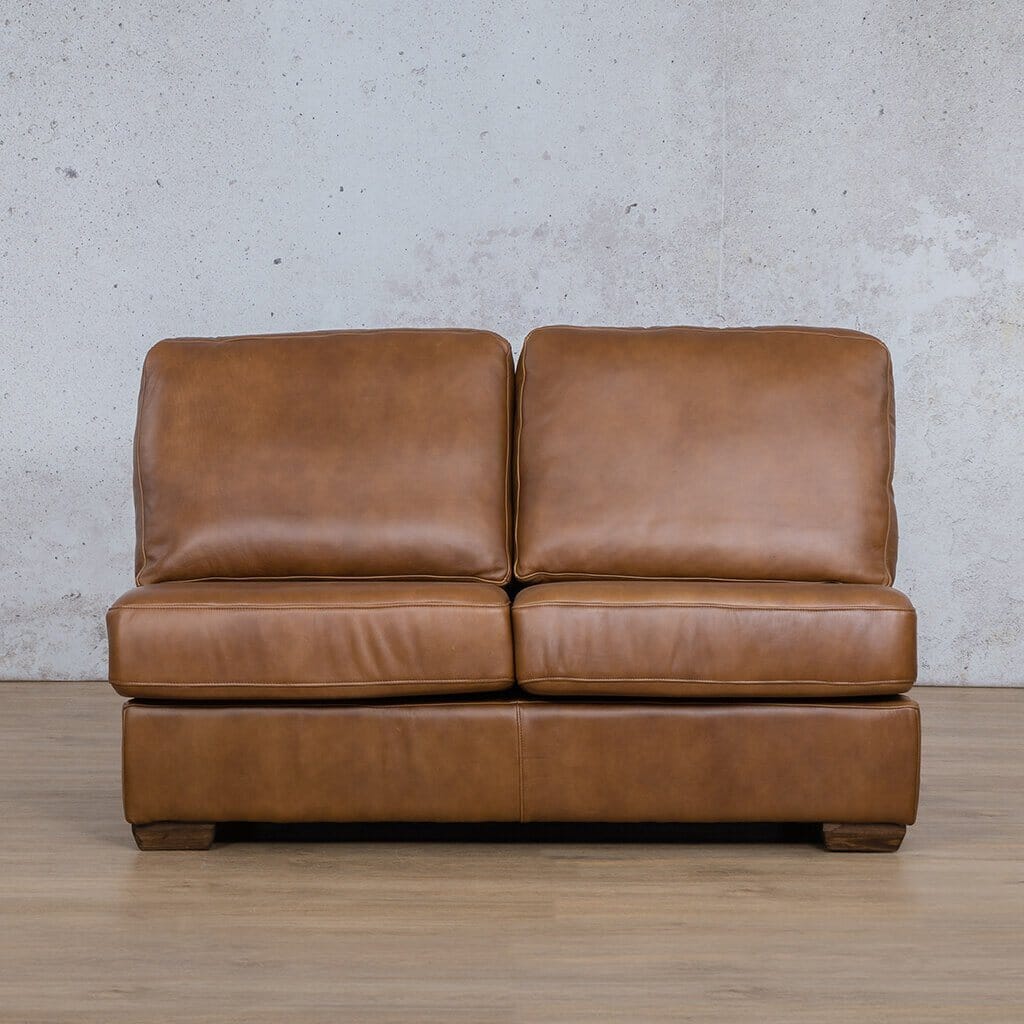 Stanford Leather Armless 2 Seater Leather Sofa Leather Gallery Czar Pecan