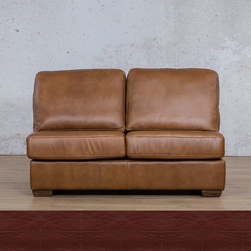 Stanford Leather Armless 2 Seater Leather Sofa Leather Gallery Czar Ruby Full Foam