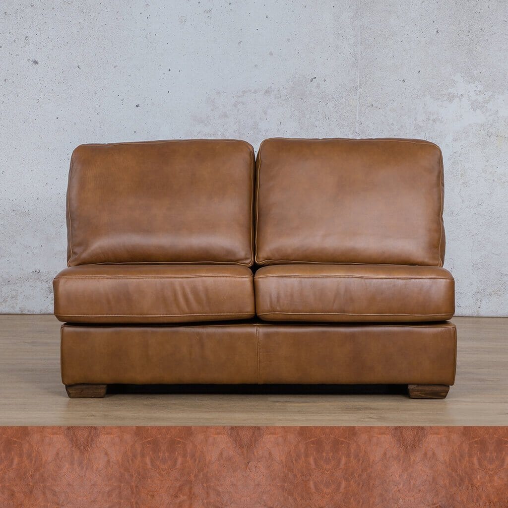 Stanford Leather Armless 2 Seater Leather Sofa Leather Gallery Royal Saddle Full Foam