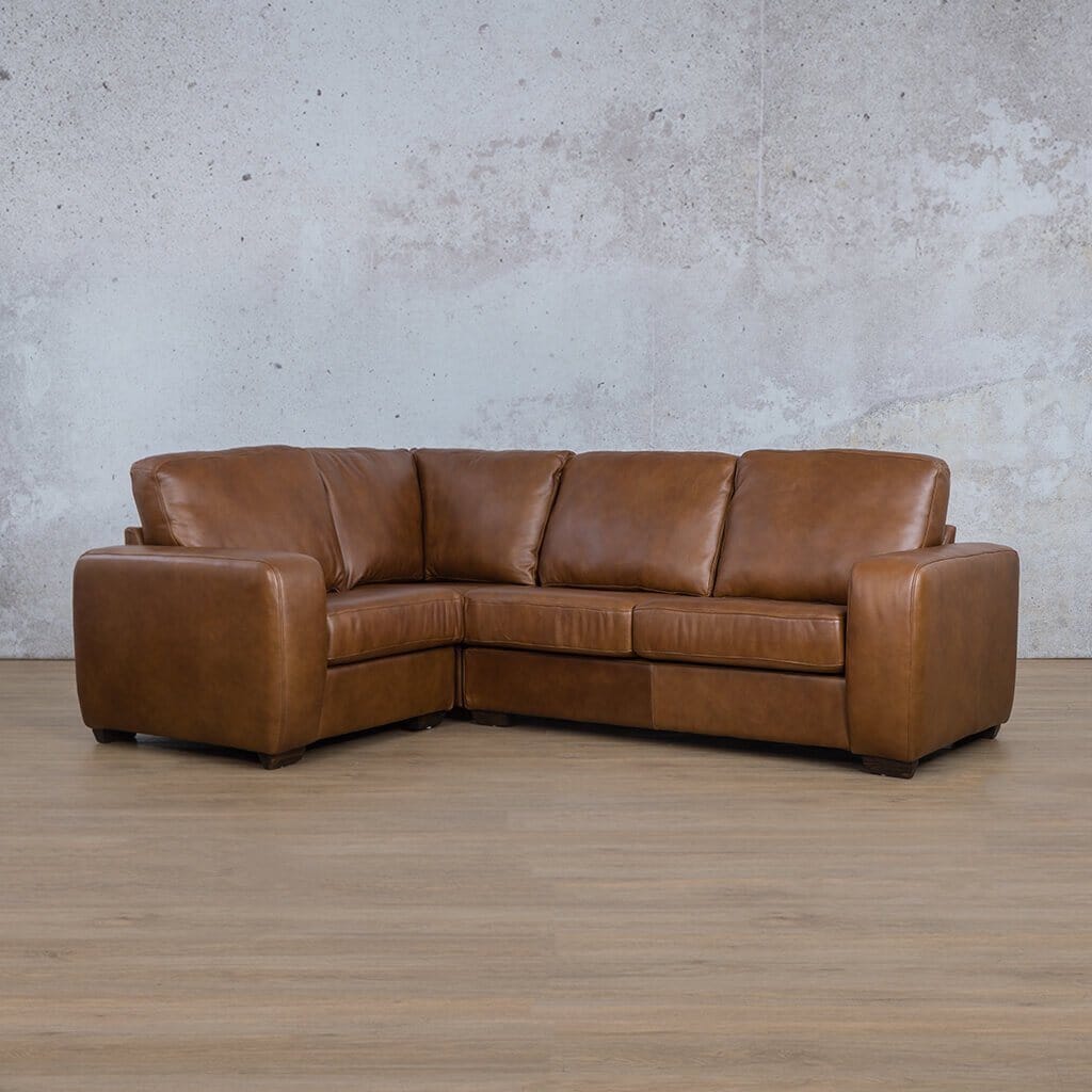 Stanford Leather L-Sectional 4 Seater - LHF Leather Sectional Leather Gallery Czar Pecan
