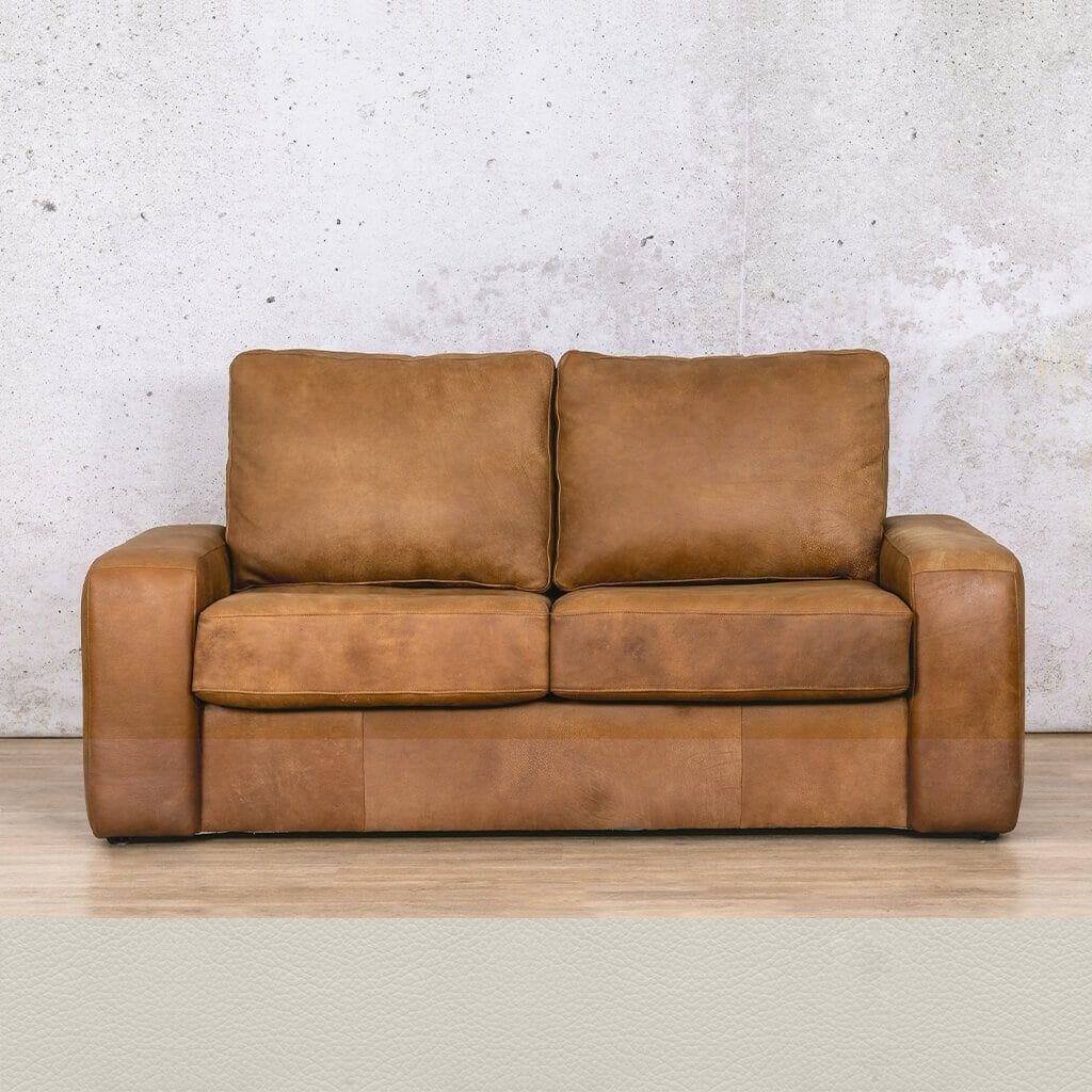 Leather Gallery’s Stanford leather sleeper couch in Urban White, featuring a clean, modern look that adds elegance and versatility as both seating and a guest bed. Buy your sleeper couch online at leather Galley.
