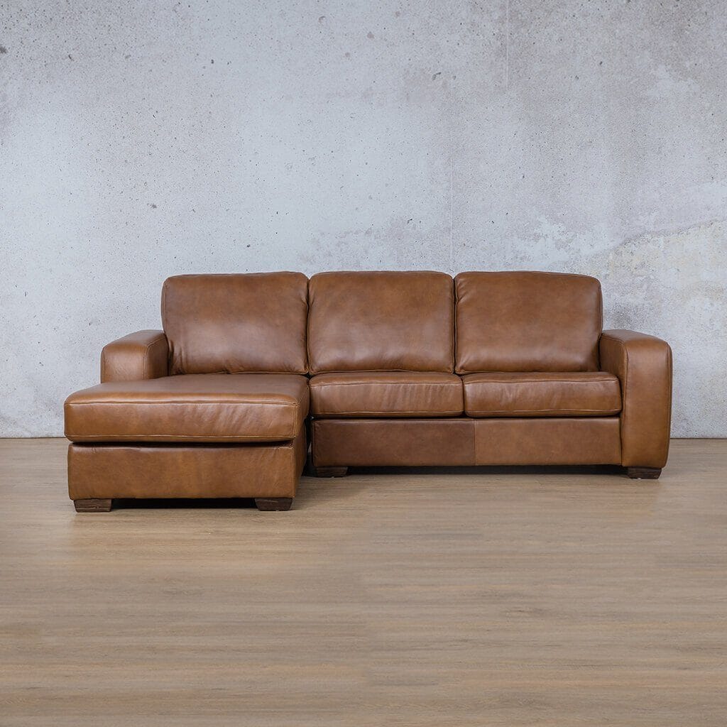 Stanford Leather Sofa Chaise - LHF Leather Sofa Leather Gallery Czar Pecan