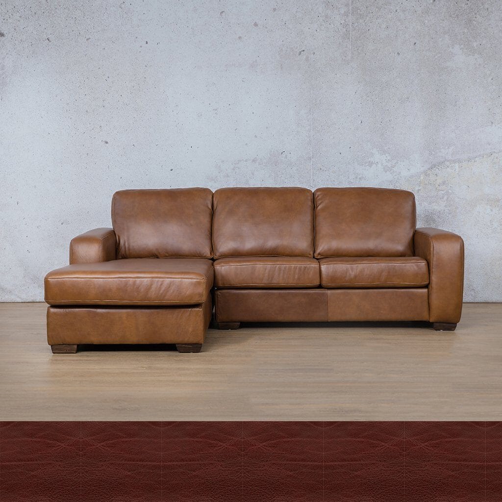 Stanford Leather Sofa Chaise - LHF Leather Sofa Leather Gallery Czar Ruby