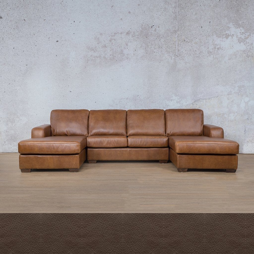 Stanford Leather U-Chaise Leather Sectional Leather Gallery Country Ox Blood