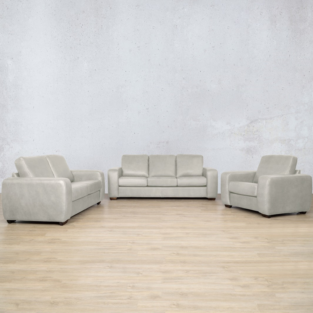 Stanford suite 3+2+1 Leather Sofa Manatee Beige
