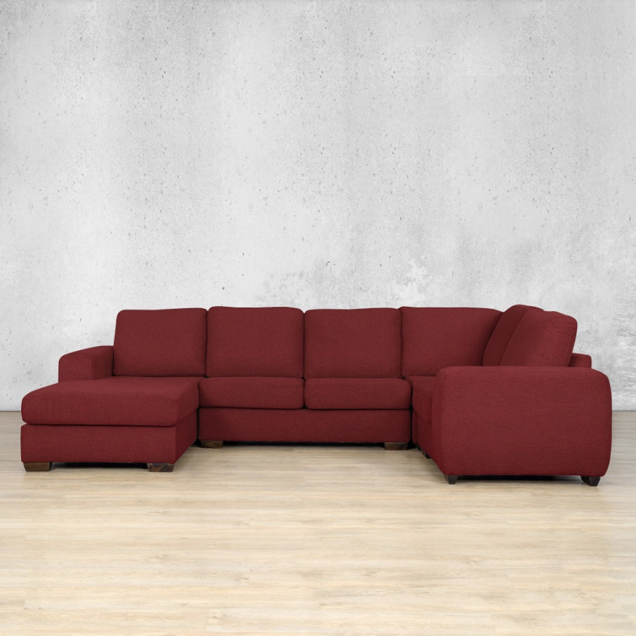 stanford Fabric u sofa chaise sectional lhf kenya red