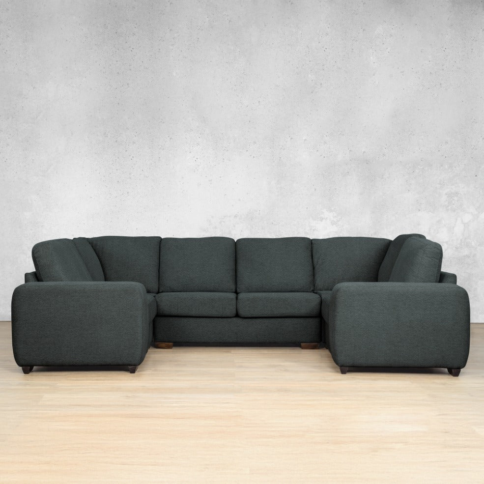 stanford Fabric u sofa sectional kenya charcoal