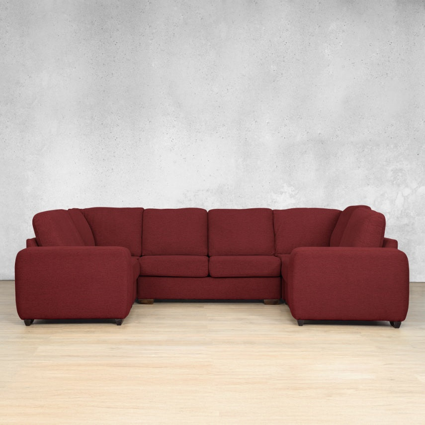 stanford Fabric u sofa sectional kenya red
