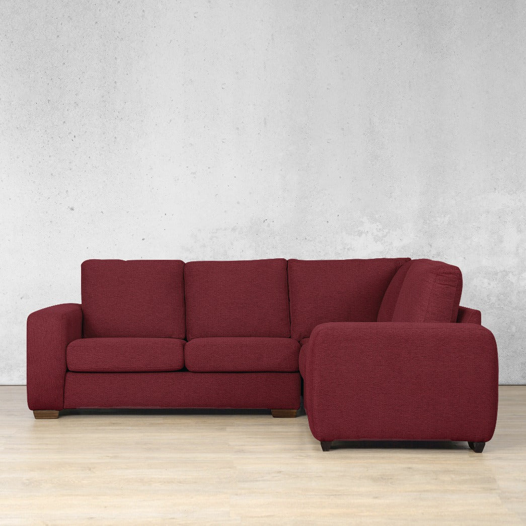 stanford Fabric u sofa sectional modular rhf deep cherry