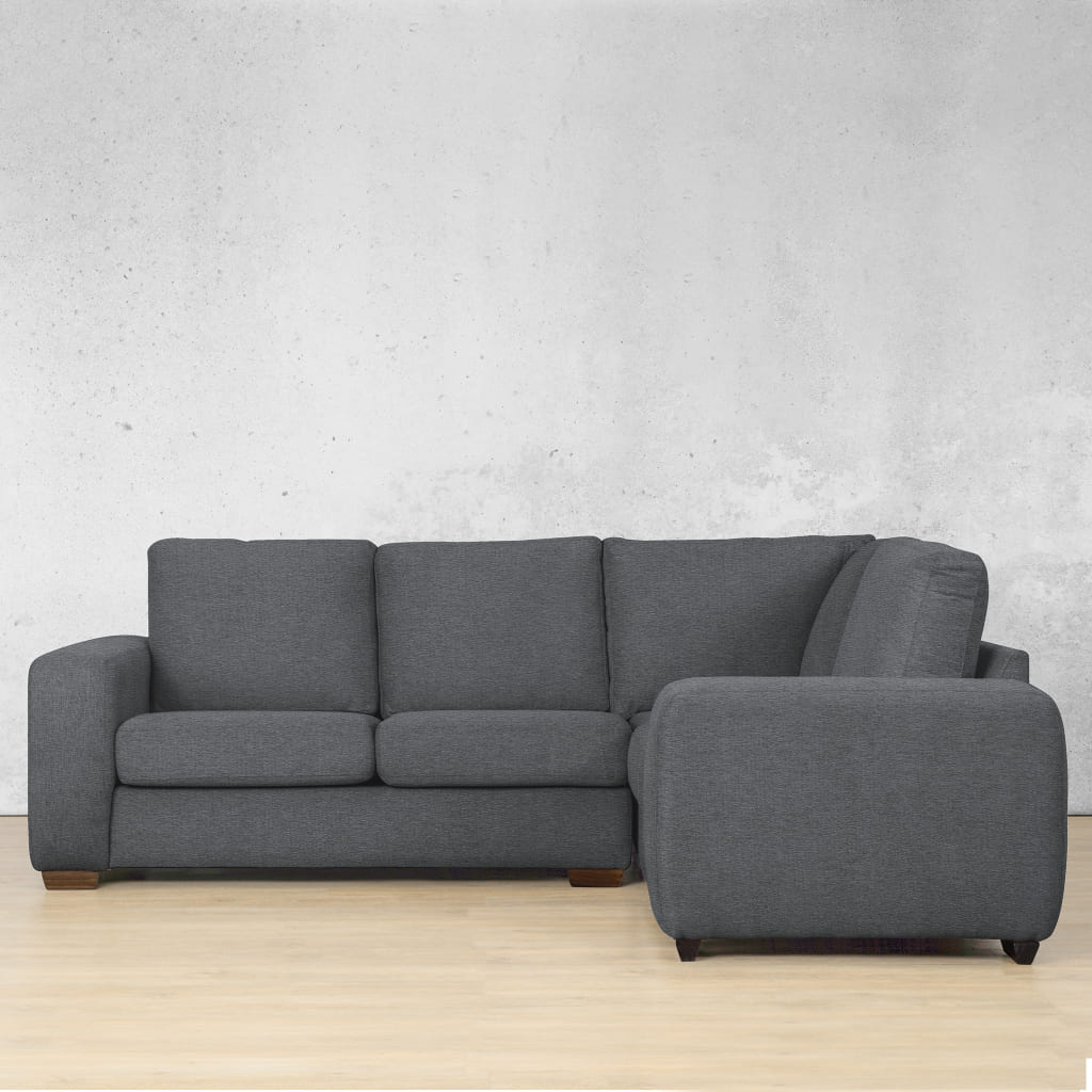 Stanford Fabric L-Sectional 4 Seater - RHF Fabric Sectional Leather Gallery Space Grey